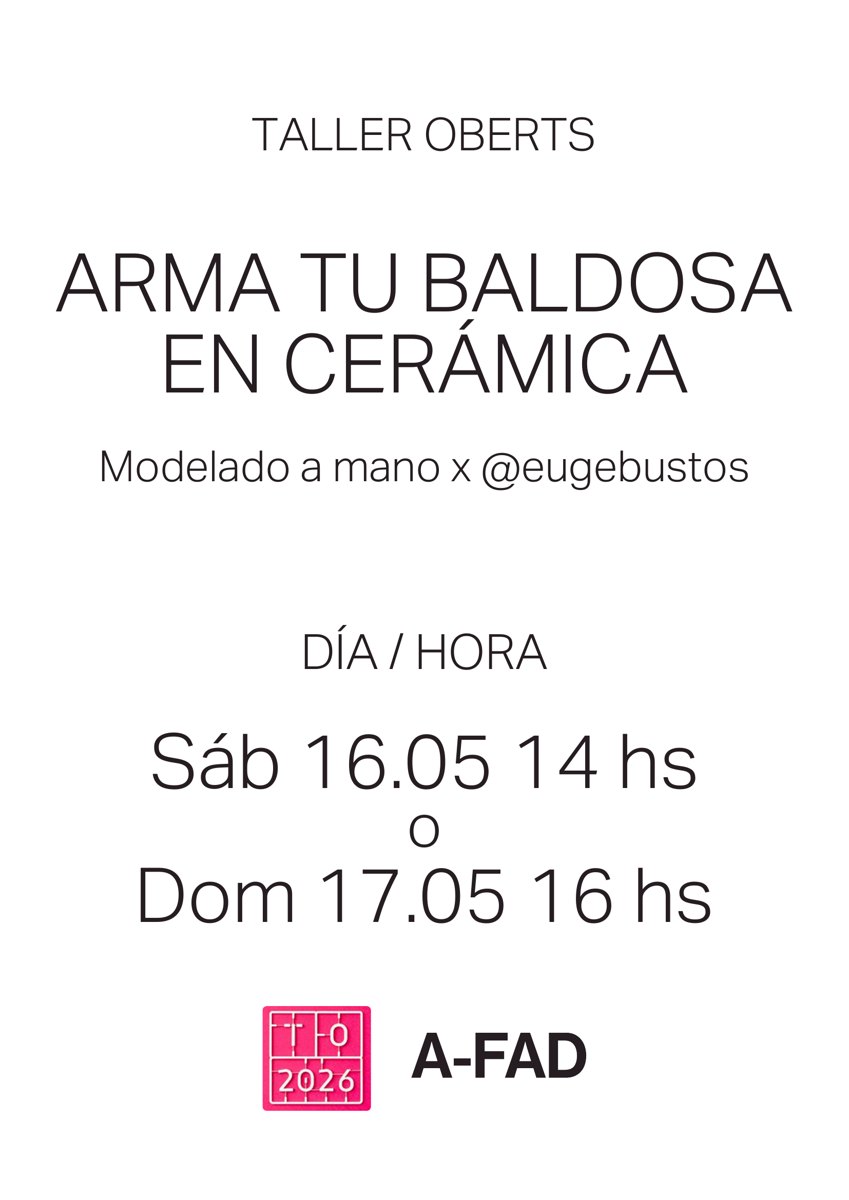 Tallers Oberts BCN · Modelado a mano