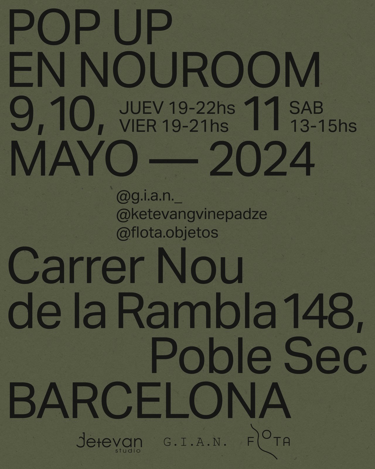 Afiche del pop-up en NouRoom