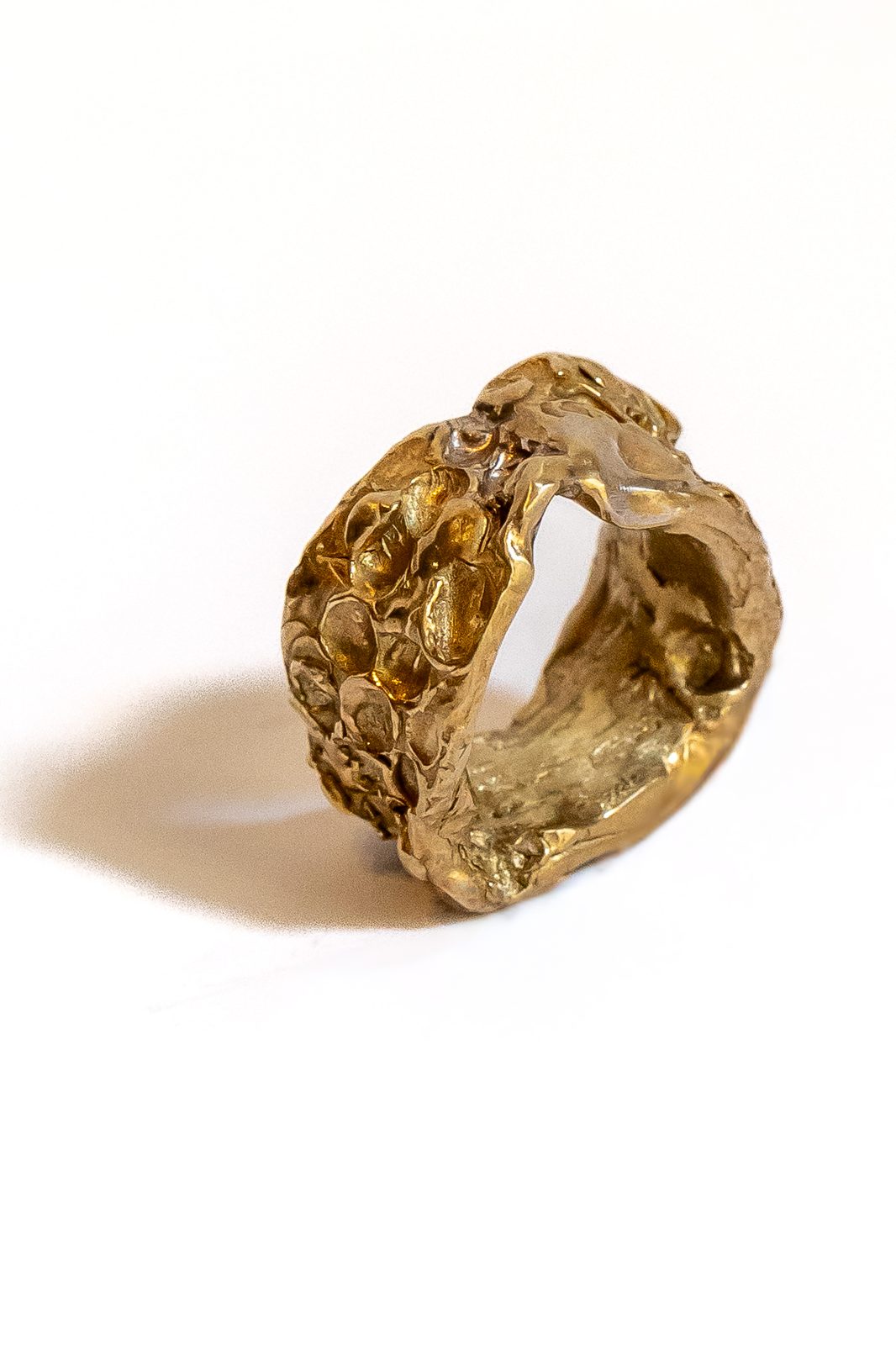 Textured bronze ring