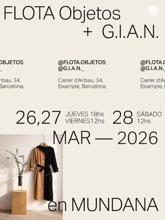 Afiche de FLOTA Objetos + G.I.A.N. en Mundana